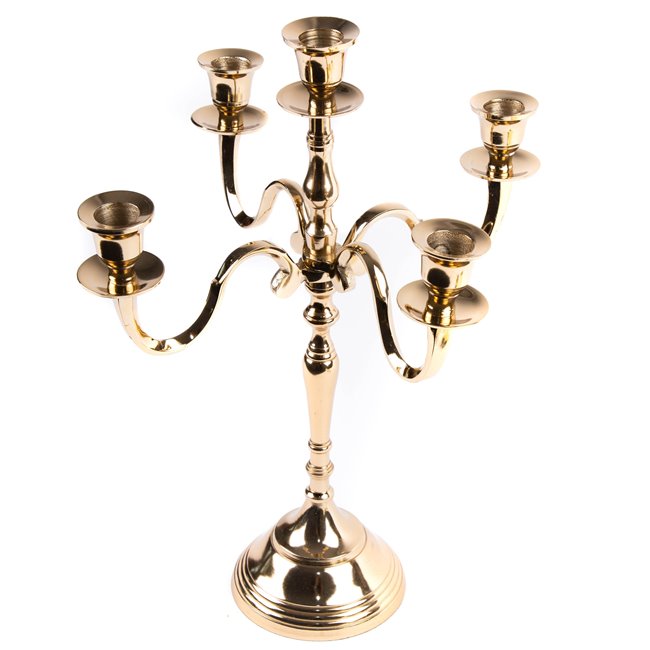 Candle holder Verena, champagne/golden, h40cm, D30cm