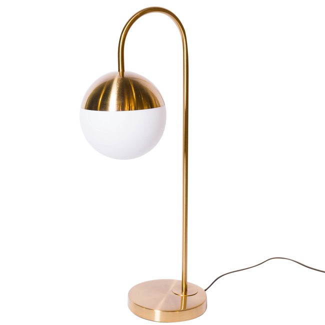 Table lamp Segundo, brass color, E27 60W(MAX), H67cm D26cm
