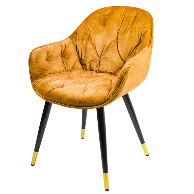 Chair Saronno, golden, H81x58x63cm, seat height 46cm