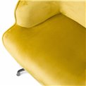 Armchair Dallas, velvet, golden tone, H103x75.5x70cm, seat height 50cm