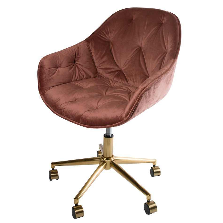 Office chair Slorino, pink, H78-88x58x62cm, seat height 44-54cm