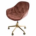 Office chair Slorino, pink, H78-88x58x62cm, seat height 44-54cm