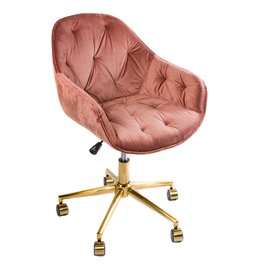 Office chair Slorino, pink, H78-88x58x62cm, seat height 44-54cm