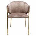 Dining chair Undine, taupe color, H78x53x49cm, seat height 46cm 