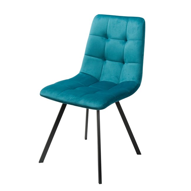 Dining chair Tauton, turquoise, H85x56x40cm, seat height 49cm