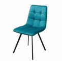 Dining chair Tauton, turquoise, H85x56x40cm, seat height 49cm