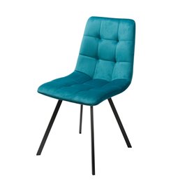 Dining chair Tauton, turquoise, H85x56x40cm, seat height 49cm