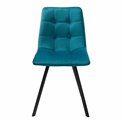 Dining chair Tauton, turquoise, H85x56x40cm, seat height 49cm