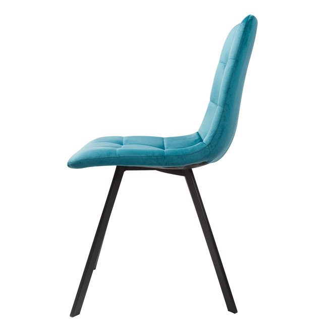 Dining chair Tauton, turquoise, H85x56x40cm, seat height 49cm