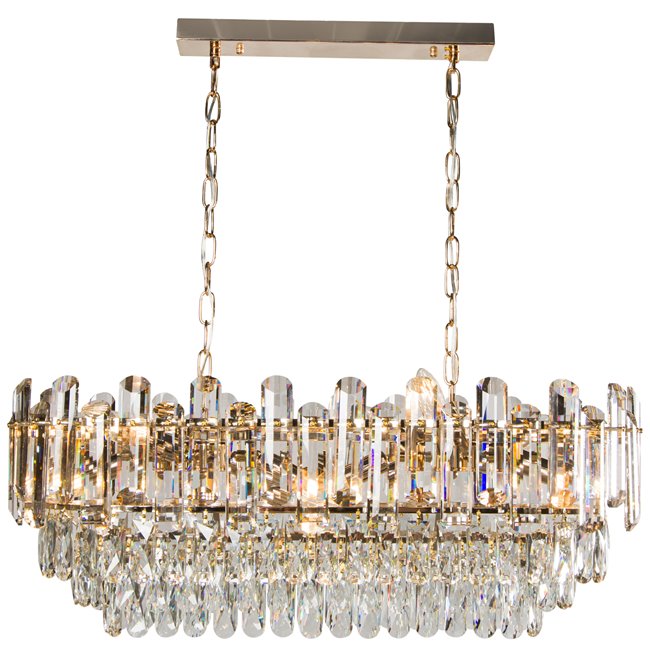 Pendant lamp Yarandilla 10, H32-90cm, 80x35cm, E14, 10x40W(MAX)