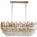 Pendant lamp Yarandilla 10, H32-90cm, 80x35cm, E14, 10x40W(MAX)