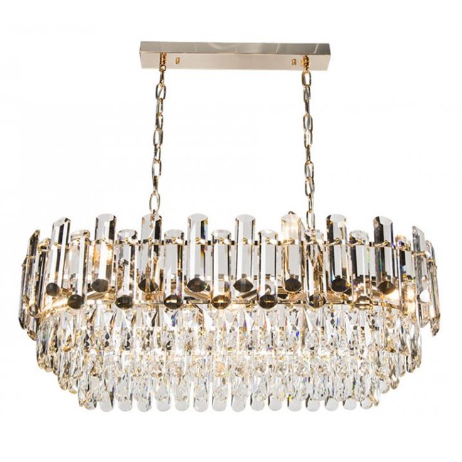 Pendant lamp Yarandilla 10, H32-90cm, 80x35cm, E14, 10x40W(MAX)