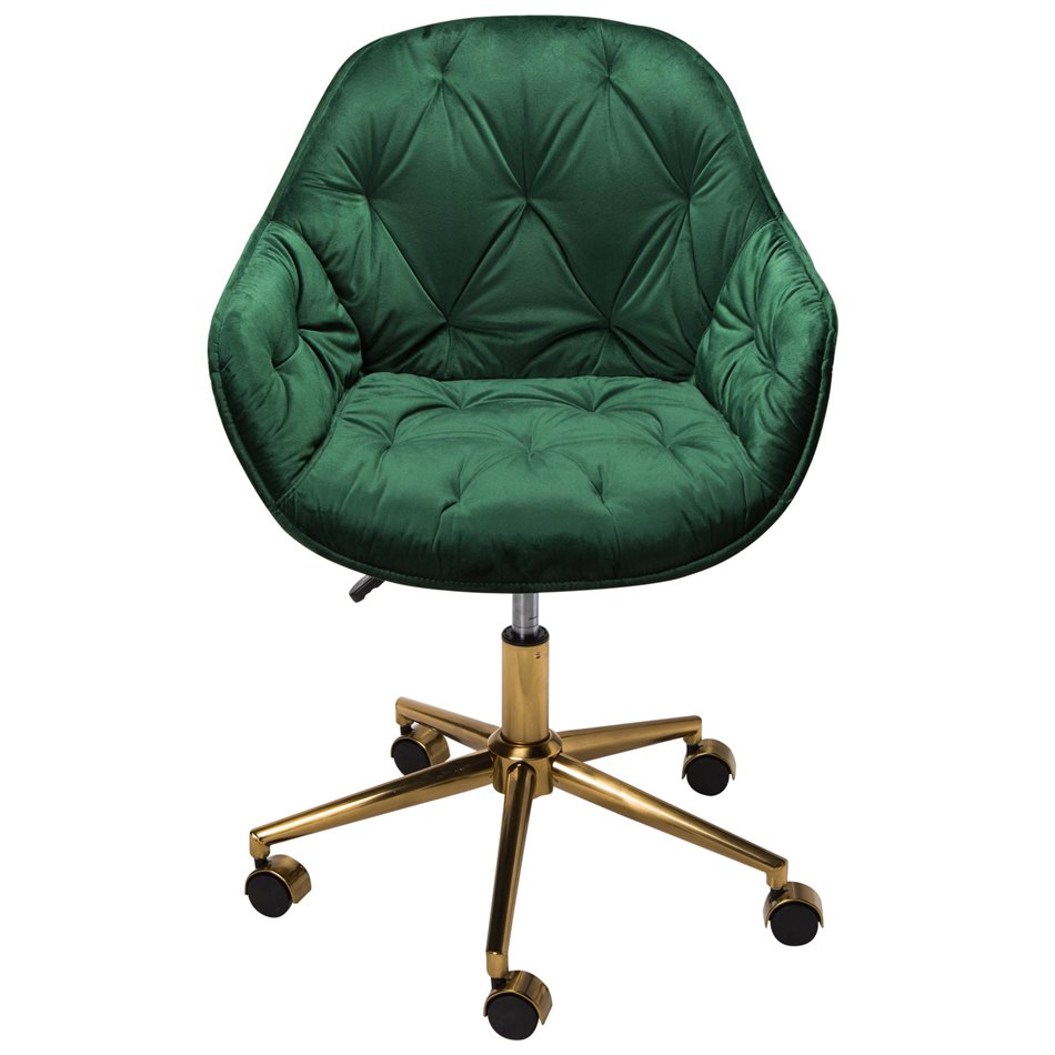 Office chair Slorino, green colour, H78-88x58x62cm, seat height 44-54cm