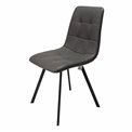 Dining chair Tauton, grey PU, H84x54x45cm, seat height 43cm