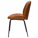 Dining chair Telmo, brown PU, H88x58x46cm, seat height 51cm