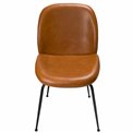 Dining chair Telmo, brown PU, H88x58x46cm, seat height 51cm