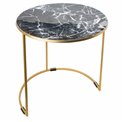 Side table Lido, matt brass plating, enamel, H45cm, D45cm