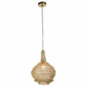 Pendant lamp Landau New, shiny brass plating, D30cm, H46cm