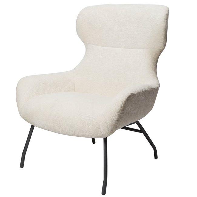 Armchair Julian, pearl white 102 SD, 78x82x100cm, seat height 44cm