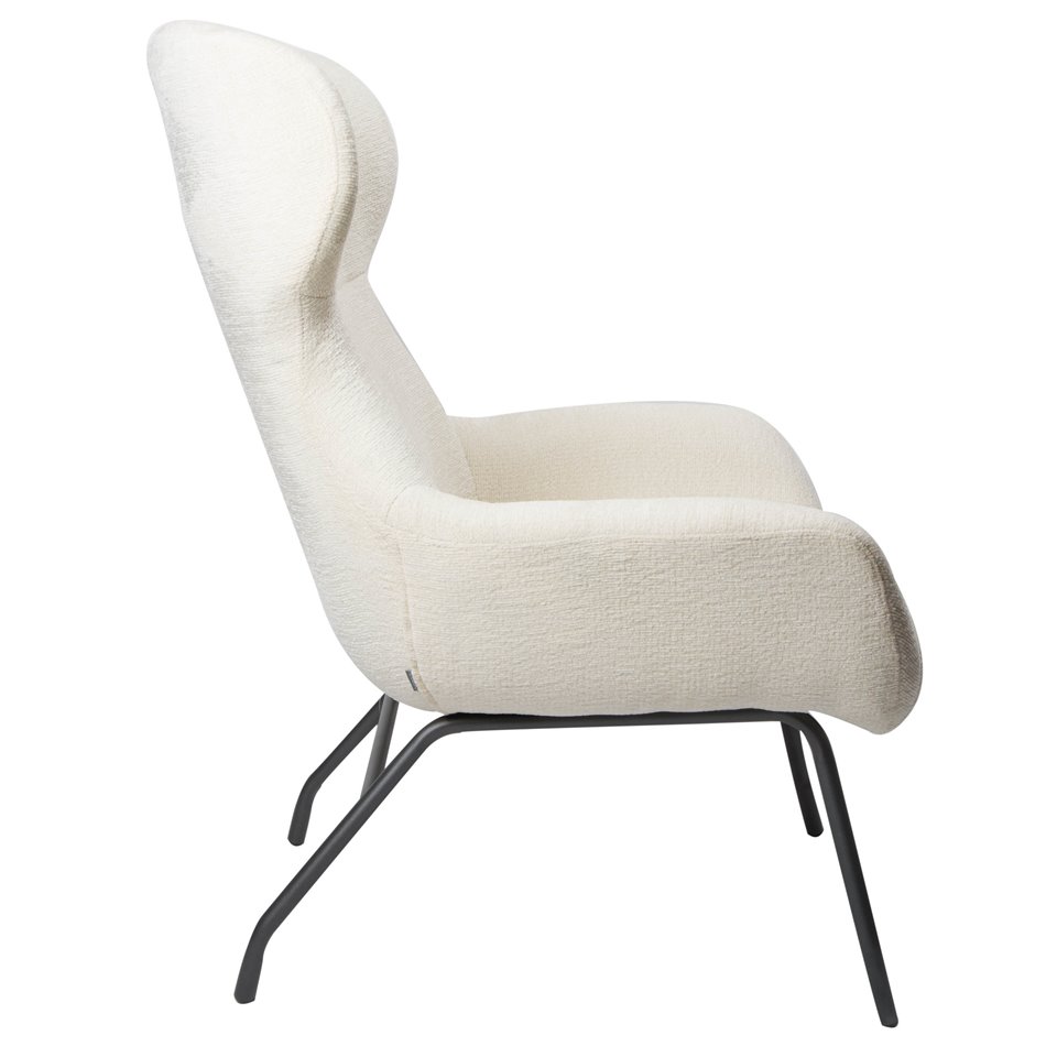 Armchair Julian, pearl white 102 SD, 78x82x100cm, seat height 44cm