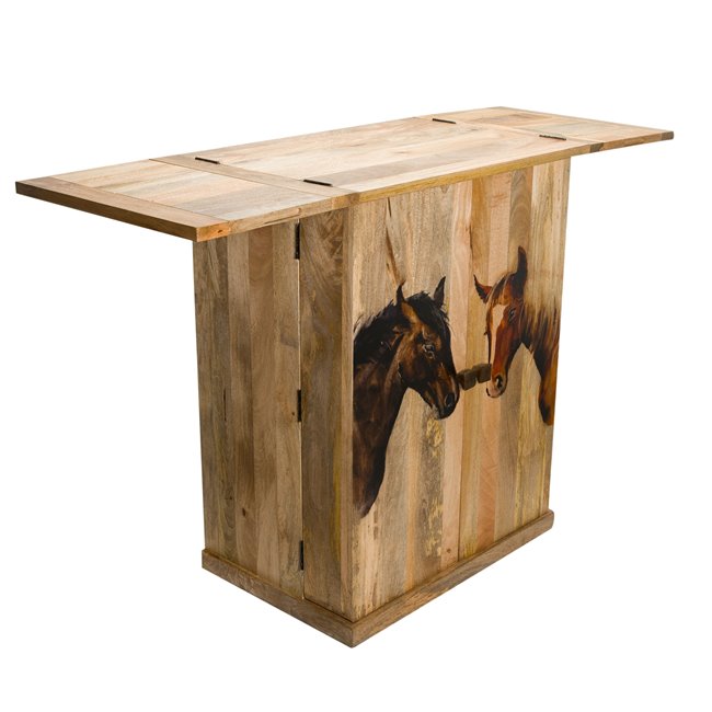 Bar Adwolf, mango wood, H106x80-160x57cm