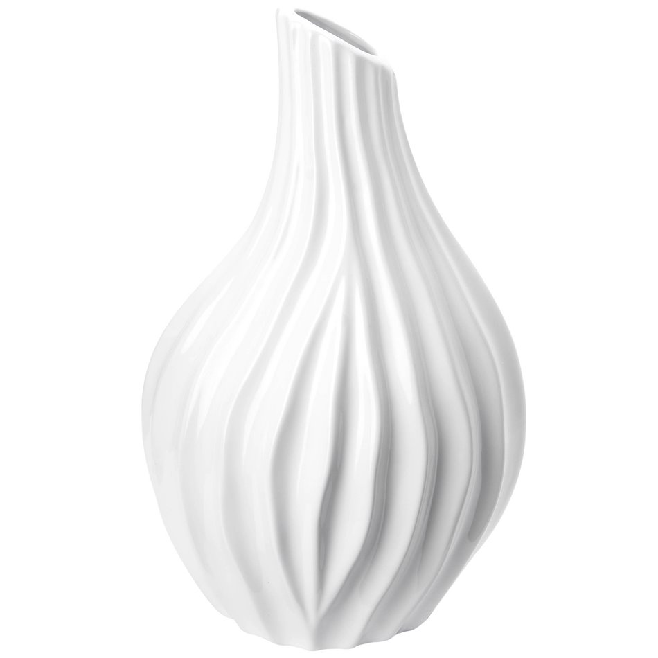 Vase Gallipoli, white, H31cm, 19.5x16cm