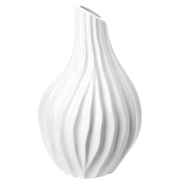Vase Gallipoli, white, H31cm, 19.5x16cm