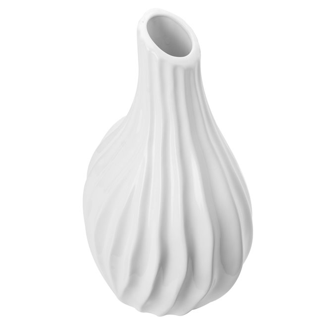 Vase Gallipoli, white, H31cm, 19.5x16cm