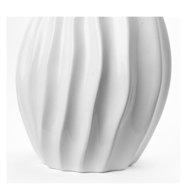 Vase Gallipoli, white, H31cm, 19.5x16cm