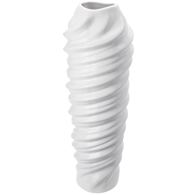 Vase Fariza, white, 48x16.5cm