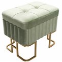 Bench with storage box Faro S, sage, H41x35x48cm