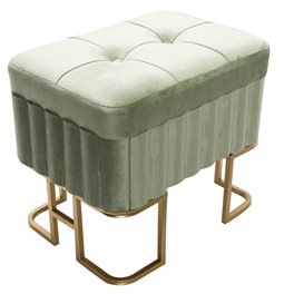 Bench with storage box Faro S, sage, H41x35x48cm