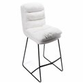 Bar chair Teddy, white, H109x60.5x43cm,seat height 80cm