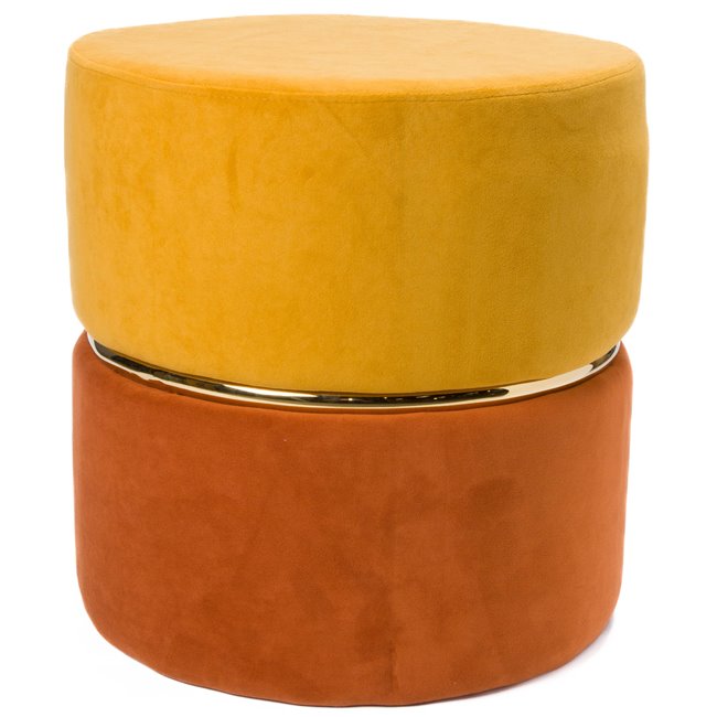Pouf Trabia, orange, H40cm, D40cm
