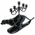 Deco/candle holder  for small candles Leopard, H18.5cm, 25x6.5cm