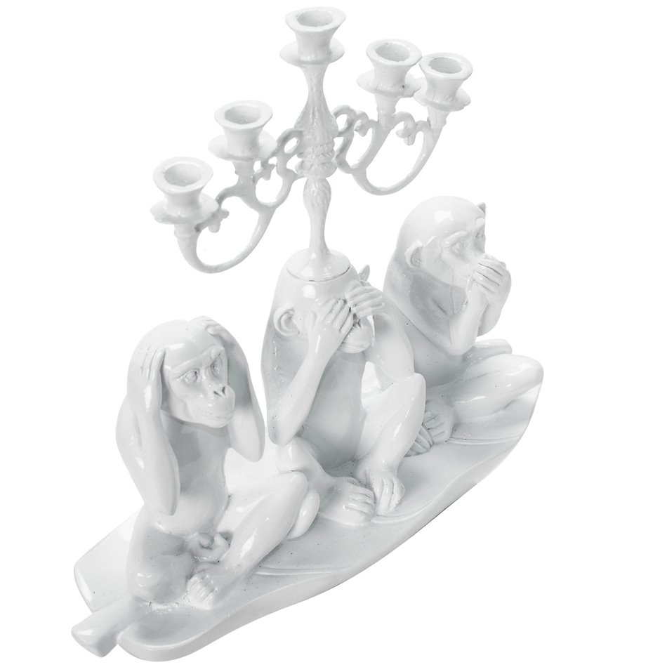 Deco/candle holder for small candles Orangutans, H22cm, 18x8cm