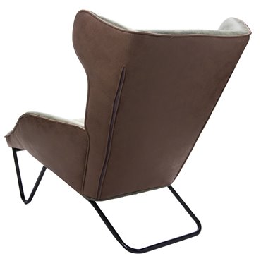Кресло для отдыха Dandy SK-15, зеленое/коричневое, H91x125x75см, высота сиденья 40см