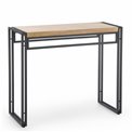 Console table Holivar, oak/black color, MDF/steel,  H76x90x35cm