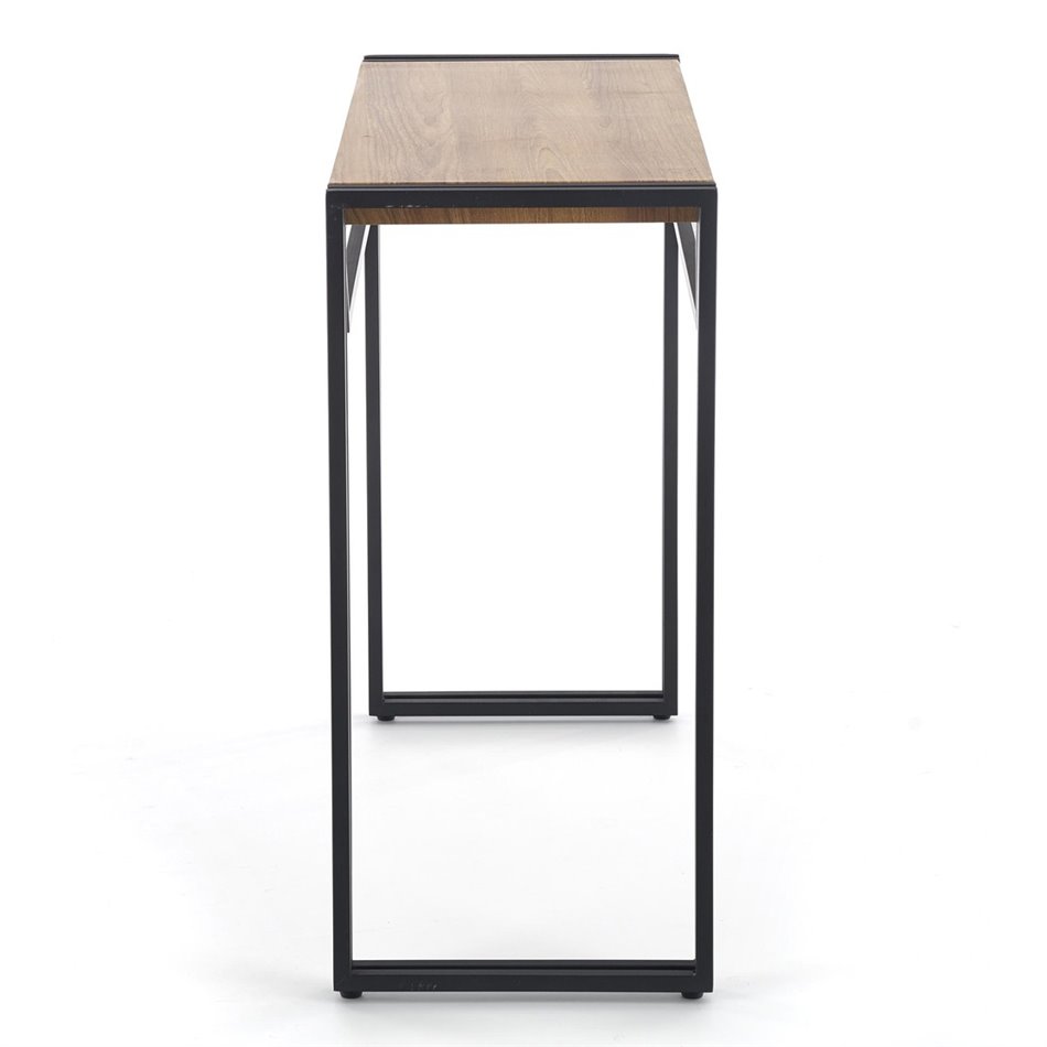 Console table Holivar, oak/black color, MDF/steel,  H76x90x35cm