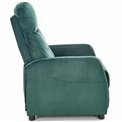 Recliner chair Helipe, dark green velvet, H103-76x64x84-135cm, seat H48cm