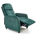 Recliner chair Helipe, dark green velvet, H103-76x64x84-135cm, seat H48cm
