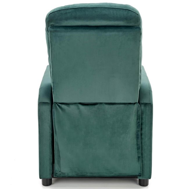 Recliner chair Helipe, dark green velvet, H103-76x64x84-135cm, seat H48cm