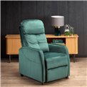 Recliner chair Helipe, dark green velvet, H103-76x64x84-135cm, seat H48cm