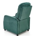Recliner chair Helipe, dark green velvet, H103-76x64x84-135cm, seat H48cm