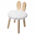 Kids chair Lapin, white, D27xH38cm
