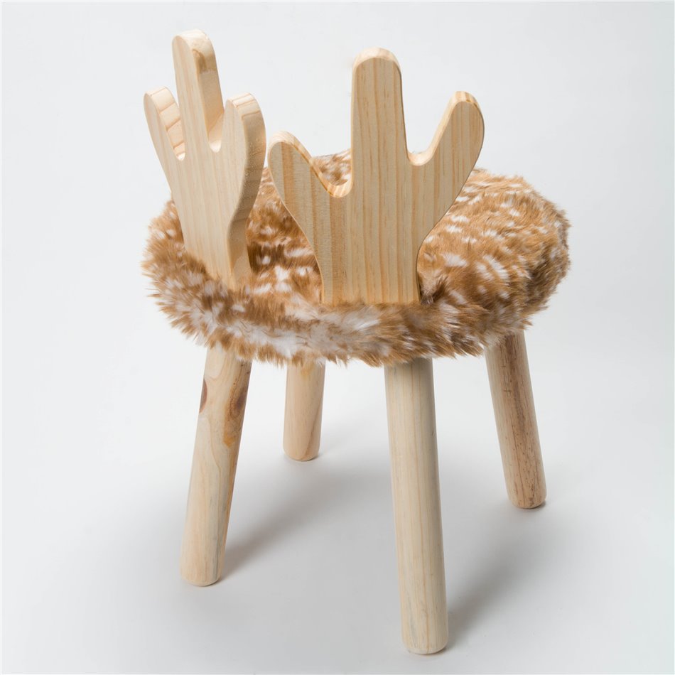 Детский стул Deer, коричневый, D27xH38cm, высота сиденья 27см.