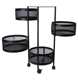 Metal shelf, with rotative baskets, H76cm, D33cm