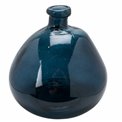 Vase Uly, glass, blue, H22xD23cm