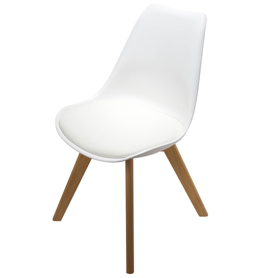Chair Baya, white, H82x52.5x48cm, seat height 46cm
