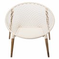 Кресло Raina, плетеное, белое, H83x85x89см